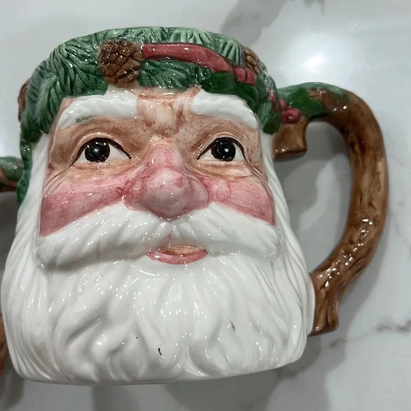 Vintage Nantucket Santa Claus Christmas Mugs – Hand Painted – Set of 2 - Picture 13 of 16